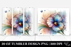 Shiny Pansy Art | 20 oz Tumbler Product Image 1