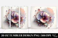 Shiny Pansy Art | 20 oz Tumbler Product Image 1
