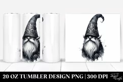 Washed Watercolor Gothic Gnome | 20 oz Tumbler Product Image 1