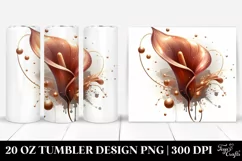 Glossy Wooden Calla Lily | 20 oz Tumbler Product Image 1