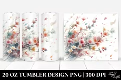 Tumbling Spring Petals Watercolor Pastel Tumbler Product Image 1