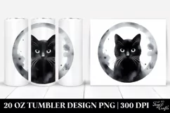 Black Cat Minimalistic Art | Tshirt|Tumbler|Mug|Clipart Product Image 1