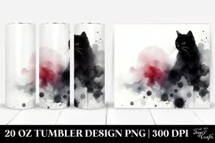 Black Cat Minimalistic Art | Tshirt|Tumbler|Mug|Clipart Product Image 1