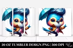 Baby Bird Dancing with Cool Haircut PNG Product Image 1
