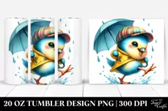 Baby Bird Dancing with Cool Haircut PNG Product Image 1