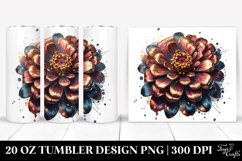 Detailed Shiny Marble Zinnia | 20 oz Tumbler Product Image 1