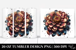 Detailed Shiny Marble Zinnia | 20 oz Tumbler Product Image 1