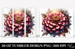 Detailed Shiny Marble Zinnia | 20 oz Tumbler Product Image 1