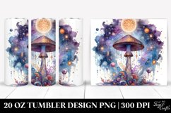 Watercolor Magical Celestial Mushroom Clipart Product Image 1