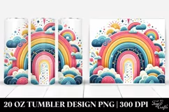 Colorful Whimsical Rainbow | 20 oz Tumbler Product Image 1
