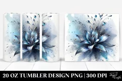 Glossy Lobelia Design| 20 Oz Tumbler Product Image 1