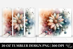 Abstract Daisy Clipart, Transparent 20 Oz Tumbler Product Image 1