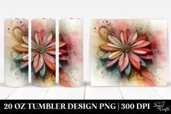 Abstract Daisy Clipart, Transparent 20 Oz Tumbler Product Image 1