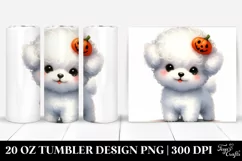 Cute Bichon Frise Halloween PNG Product Image 1