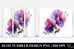 Abstract Sweet Pea Design | 20 Oz Tumbler Product Image 1