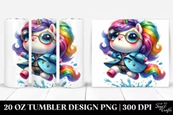 Jumping Unicorn in Style PNG Product Image 1
