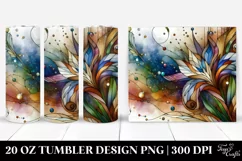 Abstract Wooden Iris Design | 20 Oz Tumbler Product Image 1