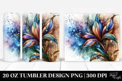 Abstract Wooden Iris Design | 20 Oz Tumbler Product Image 1
