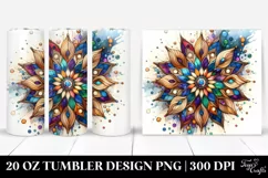 Abstract Wooden Iris Design | 20 Oz Tumbler Product Image 1