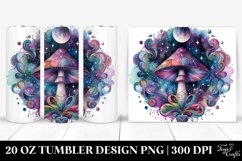 Magical Celestial Mushroom Clipart, High-Res 20 Oz Tumbler Product Image 1