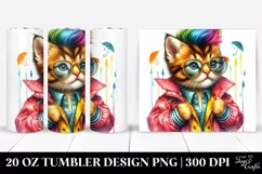 Model Cat with Cool Haircut PNG Product Image 1