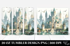 Simple Castle Digital Painting | 20 oz Tumbler Product Image 1