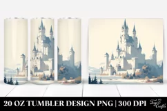 Simple Castle Digital Painting | 20 oz Tumbler Product Image 1
