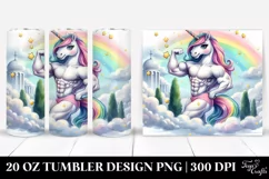 Pastel Unicorn Bodybuilder | 20 Oz Tumbler Product Image 1