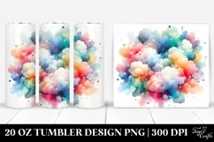 Colorful Abstract Watercolor Cloud PNG Product Image 1