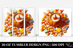 Simple Candy Corn Digital Painting | 20 oz Tumbler Product Image 1