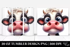 Goofy Cow Portrait | 20 Oz Tumbler Product Image 1