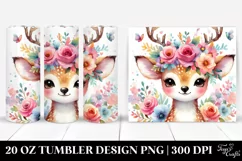 Cute Flower Crown Deer | 20 oz Tumbler Product Image 1