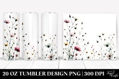 Small Watercolor Wild Flowers | 20 oz Tumbler Product Image 1