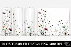 Small Watercolor Wild Flowers | 20 oz Tumbler Product Image 1