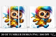 Cute Baby Owl Running | 20 oz Tumbler Product Image 1