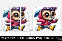Cute Baby Owl Running | 20 oz Tumbler Product Image 1