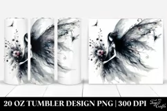Gothic Fairy Watercolor Design, High-Quality Clipart Product Image 1