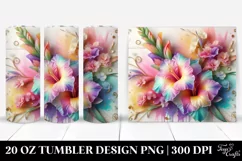 Glossy Gladiolus Design | 20 Oz Tumbler Product Image 1