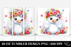Cute Flower Crown Swan | 20 oz Tumbler Product Image 1