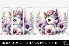 Baby Unicorn Anemone Frame | 20 oz Tumbler Product Image 1