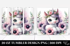 Baby Unicorn Anemone Frame | 20 oz Tumbler Product Image 1