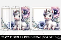 Baby Unicorn Anemone Frame | 20 oz Tumbler Product Image 1