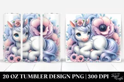 Baby Unicorn Anemone Frame | 20 oz Tumbler Product Image 1