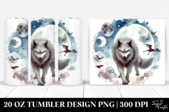 Simple Werewolf Watercolor | 20 oz Tumbler Product Image 1