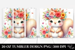 Cute Flower Crown Squirrel | 20 oz Tumbler Product Image 1