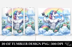 Pastel Unicorn Bodybuilder | 20 Oz Tumbler Product Image 1