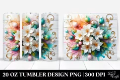 Colorful Floral Swirls,like Insertions | 20 Oz Tumbler Product Image 1