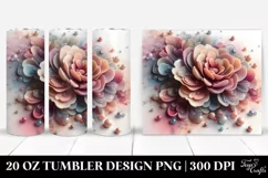 Abstract Carnation Clipart, Transparent 20 Oz Tumbler Product Image 1