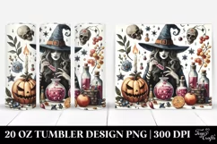 Retro Evil Witch Watercolor | 20 oz Tumbler Product Image 1