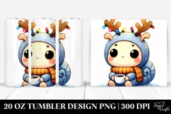 Expressive Snail with Reindeer Horns PNG Product Image 1